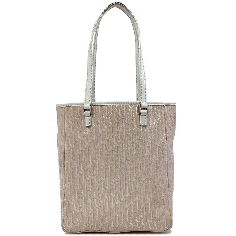 Dior Shoulder Tote Trotter  over All Bag CD White Pink Vertical Christian